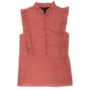 Vintage Marc Jacobs Designer Ruffled Sleeveless Retro Blouse